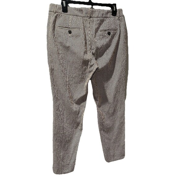 Peserico seersucker pin striped ankle  pants Italian size 48/ US Sm-Medium - Picture 2 of 13